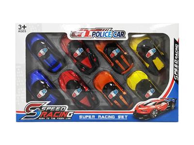 TRANSPARENT SPRAY-PAINTED RETURN POLICE CAR - OBL857852