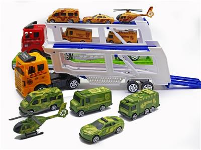 惯性双层拖头车载滑行军事车 - OBL858454