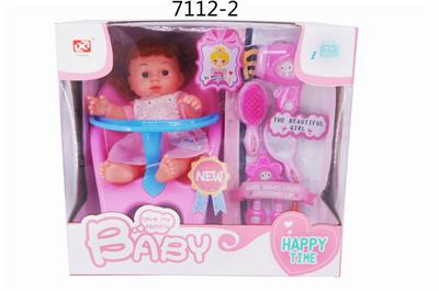 12 SOUND PACK ELECTRIC ACCESSORIES AND EATING TABLE AND 27CM ENAMEL DOLL - OBL858532