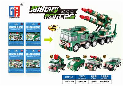YIZHI CITY MILITARY BUILDING BLOCK RECOIL AIR DEFENSE MISSILE VEHICLE - OBL858607