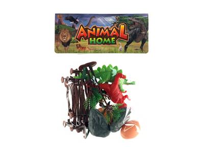 3只实心恐龙+配件 - OBL858759