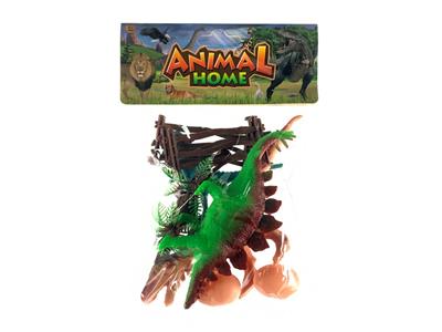 4只实心恐龙+配件 - OBL858767