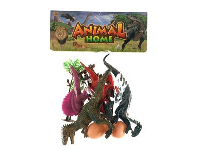 4只实心恐龙+配件 - OBL858770