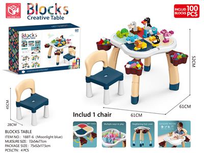 Plum-shaped building blocks table - OBL859099