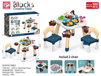 Plum-shaped building blocks table - OBL859101
