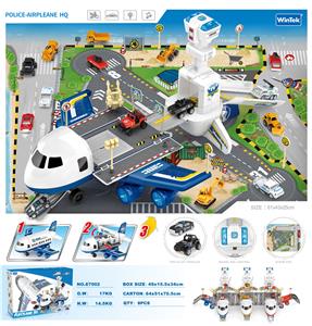 Alloy car police aircraft mobile headquarters - OBL859277