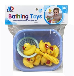 6只鸭子配渔捞加盆 - OBL859365