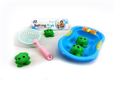 4只青蛙配渔捞加浴盆 - OBL859367