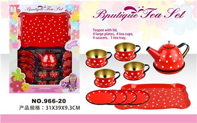 过家家马口铁大红点茶具 - OBL859913