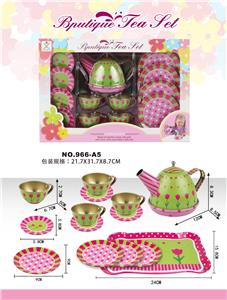 过家家马口铁玫瑰花茶具 - OBL859924