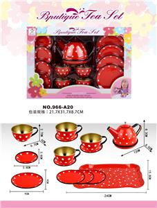 过家家马口铁大红点茶具 - OBL859937
