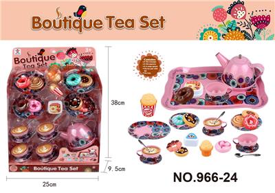 PURE COLORED FLOWER TEA SET WITH TINPLATE ALLOY - OBL859968
