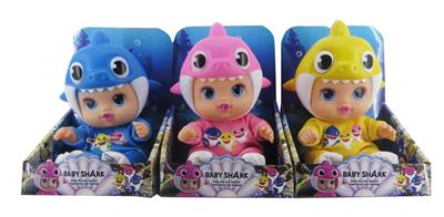 10 INCH PVC FAT BOY (WITH IC MUSIC) SHARK BABY DOLL - OBL860076