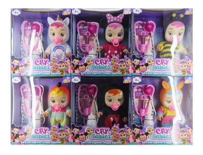 10 INCH GLUE PVC FAT CHILD (WITH IC MUSIC PLUS MEDICAL EQUIPMENT CAN DRINK WATER TEARS) CRYING DOLL - OBL860079