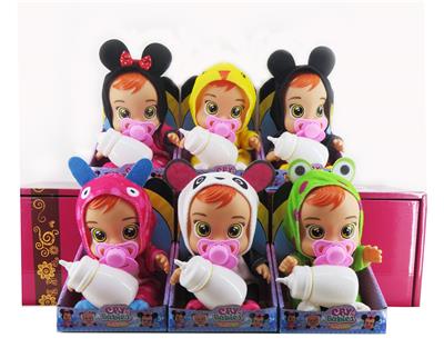 8-INCH SINGLE ENAMEL PVC (WITH IC MUSIC CAN DRINK WATER TEARS) CRYING BABY - OBL860087