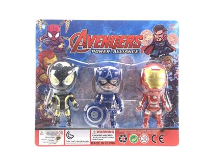 BIG HEAD CARTOON SPIDER MAN CAPTAIN AMERICA IRON MAN MIX 3 PACKS