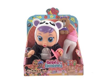 3 8-INCH ENAMEL BRACELETS, 4-TONE IC WILL SHED TEARS, CRYING DOLL MIXED - OBL863569