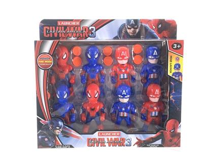 NEW AMERICAN CAPTAIN DOLL AND SPIDER MAN DOLL AND 32 ROUND BULLETS 8 DOLLS WITH EJECTION FUNCTION\ - OBL864145