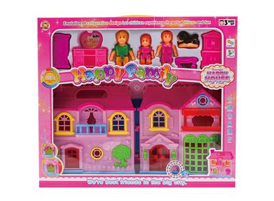 VILLA WITH LIGHTING, MUSIC AND FURNITURE DOLL - OBL864858