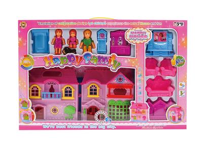 VILLA WITH LIGHTING, MUSIC AND FURNITURE DOLL - OBL864860