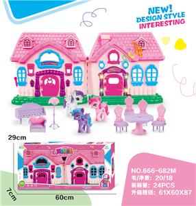 VILLA WITH PONY FURNITURE (SOUND AND LIGHT) - OBL864986