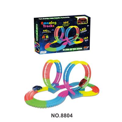 NIGHT LIGHT TRACK ELECTRIC VEHICLE (DOUBLE RING) 7.2CM - OBL865280