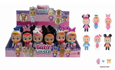 5.5 INCH 6 MIXED REAL BODY WILL SHED TEARS CRYING WITH COLORFUL LIGHTING WITH FOUR SOUNDS IC24 ONLY - OBL865742