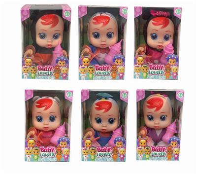 10 INCH 6 MIXED GLUE WILL SHED TEARS CRYING DOLL WITH FOUR IC - OBL865746