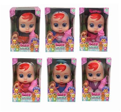 10 INCH 6 MIXED GLUE WILL CRY TEARS DOLL WITH COLORFUL LIGHTS FOUR IC - OBL865747