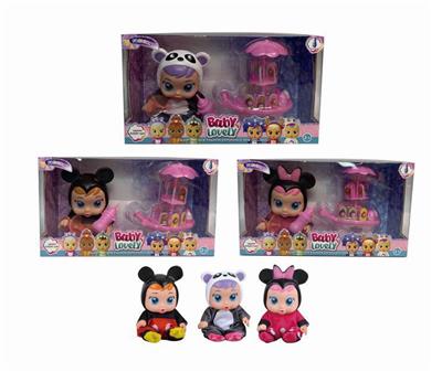 10 INCH 3 MIXED GLUE WILL SHED TEARS CRYING DOLL WITH COLORFUL LIGHTS WITH FOUR IC - OBL865762