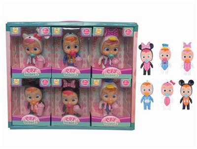 5.5 INCH 6 MIXED REAL BODY WILL CRY TEARS DOLL WITH COLORFUL LIGHTS WITH FOUR SOUNDS IC6 ONLY - OBL865775