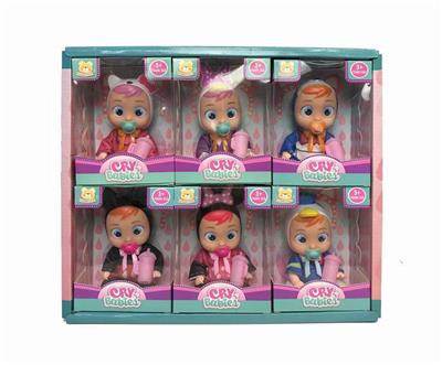 6.5 INCH 6 MIXED REAL BODY WILL CRY TEARS DOLL 6 CLOTHES - OBL865777