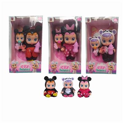 10 INCH 3 MIXED GLUE WILL SHED TEARS CRYING DOLL WITH COLORFUL LIGHTS WITH FOUR IC - OBL865782