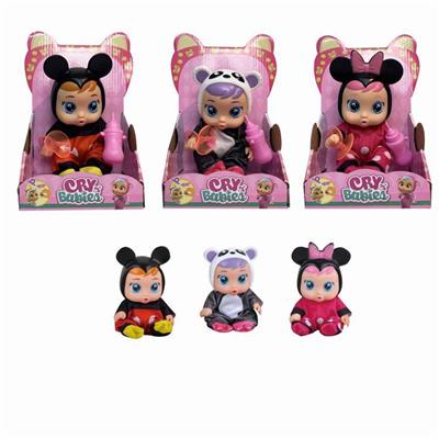 9 INCH 6 MIXED GLUE WILL CRY TEARS DOLL WITH COLORFUL LIGHTS WITH FOUR IC - OBL865797