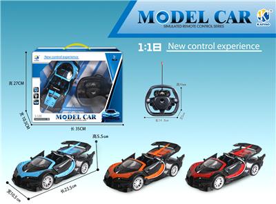 1: 18 BUGATTI (CONVERTIBLE) THREE DOOR FIVE WAY REMOTE CONTROL CAR - OBL867305