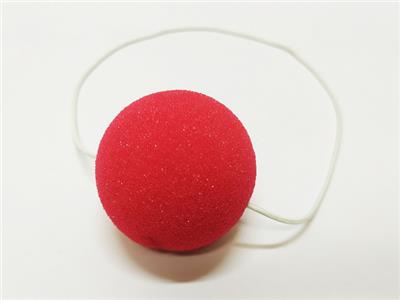 RED CLOWN NOSE BALL WITH ROPE - OBL867409