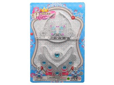 ELECTROPLATING JEWELRY BUTTERFLY CROWN CHEST SET - OBL867414