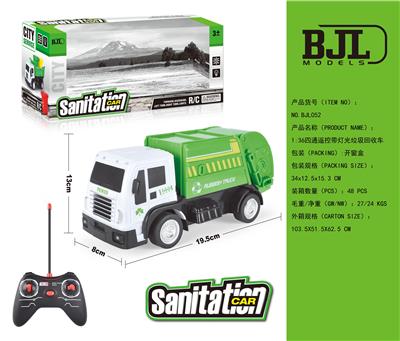 1:36 Four-way remote control with light garbage collection truck - OBL867447