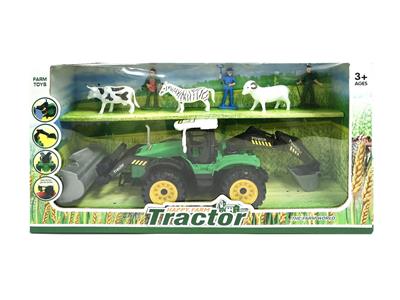 THE FARMER PUSHED THE SOIL IN FRONT OF THE CART - OBL868498