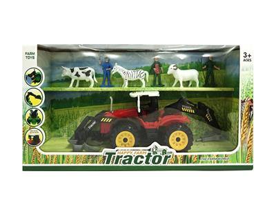 THE FARMER PUSHED THE SOIL IN FRONT OF THE CART - OBL868499
