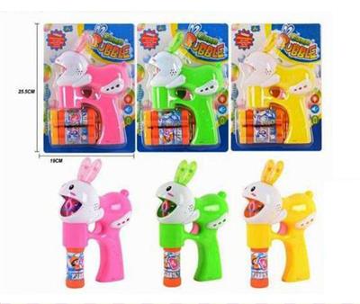 REAL COLOR CUTE RABBIT WITH LIGHT BUBBLE GUN - OBL868896