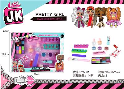 SURPRISE DOLL, EYELASH, EYE SHADOW, LIPSTICK, MANICURE, MAKEUP BRUSH SET - OBL870092