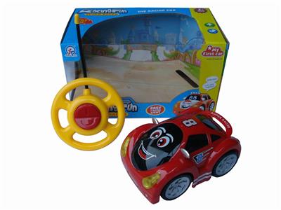 ERTONG REMOTE CONTROL BLACK WHEEL LIGHT CARTOON CAR - OBL870683