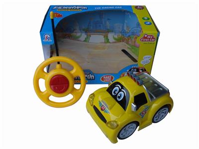 ERTONG REMOTE CONTROL BLACK WHEEL LIGHT CARTOON CAR - OBL870685