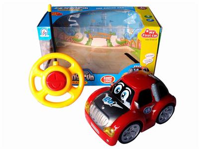 ERTONG REMOTE CONTROL BLACK WHEEL LIGHT CARTOON CAR - OBL870686