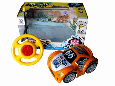 ERTONG REMOTE CONTROL BLACK WHEEL LIGHT CARTOON CAR - OBL870692