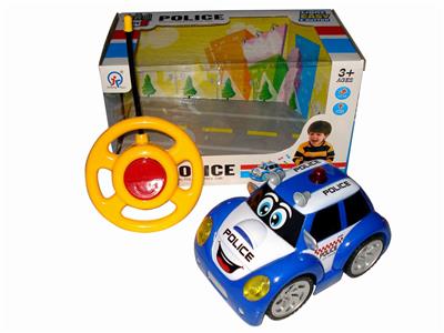 ERTONG REMOTE CONTROL BLACK WHEEL LIGHT CARTOON CAR - OBL870693