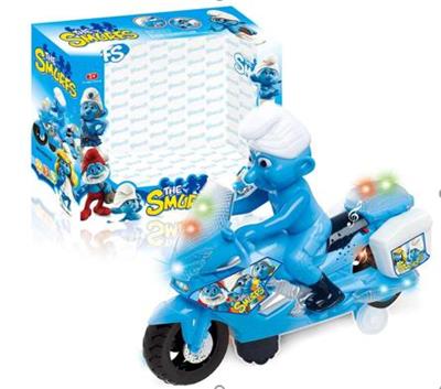 Electric universal music light Smurf motorcycle - OBL870730