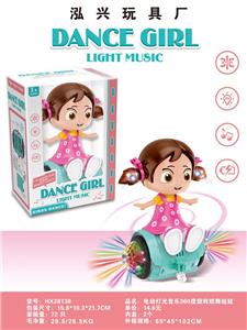 ELECTRIC LIGHTING MUSIC 360 DEGREE ROTATION DAZZLE DANCE DOLL - OBL870746