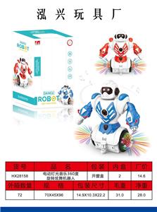 ELECTRIC LIGHT MUSIC 360 DEGREE ROTATION DAZZLE DANCE ROBOT - OBL870747